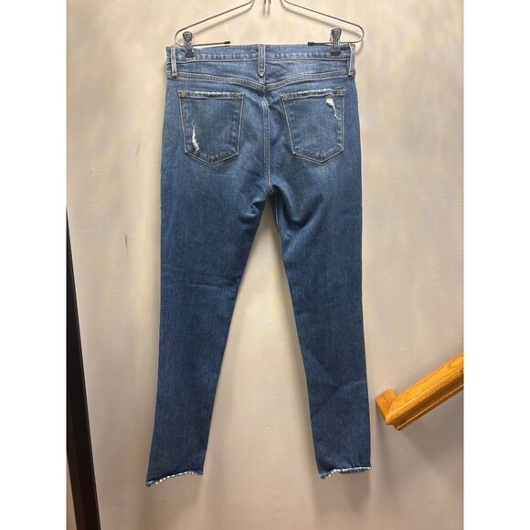 Frame Denim Le Skinny De Jeanne Mid Rise Distressed Jeans29x33 - Picture 9 of 12